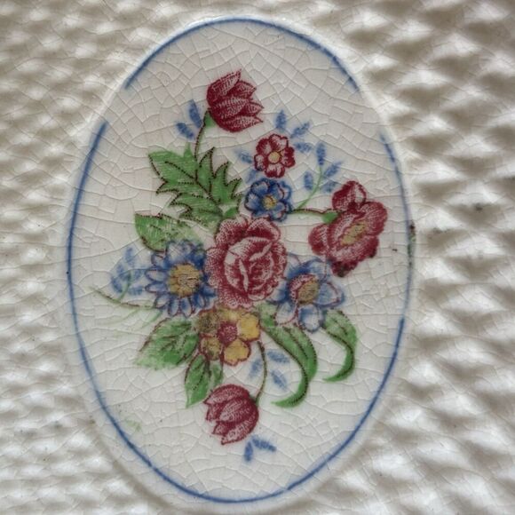 UNBRANDED Vintage Ceramic Floral 3 Section Relish Dish Tray W/Handle 8” Japan - Picture 7 of 15